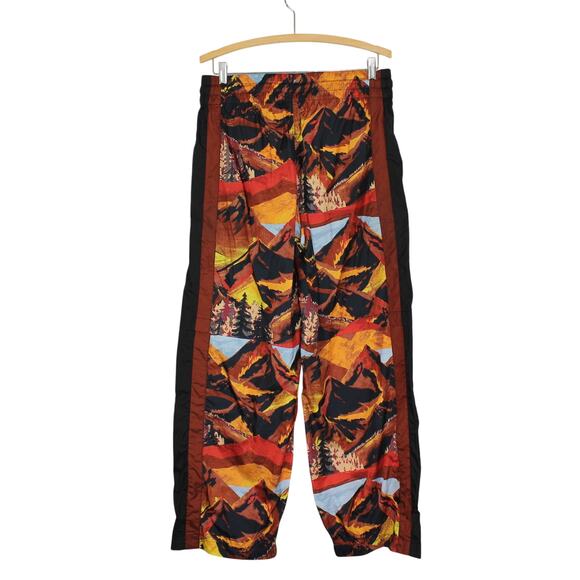 Med FP Free People Printed EndZone TrackPants Ski Nic Route Mocha Apres Mountain - Picture 8 of 15